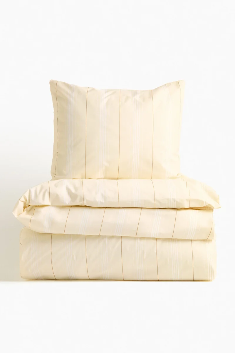 اتش اند ام طقم غطاء لحاف مفرد من قطن البيركال